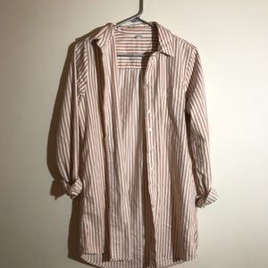 Striped long button up from arie
